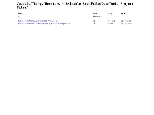 files/Things/Monsters - Skinable ArchiVile/DoomTools Project Files screenshot