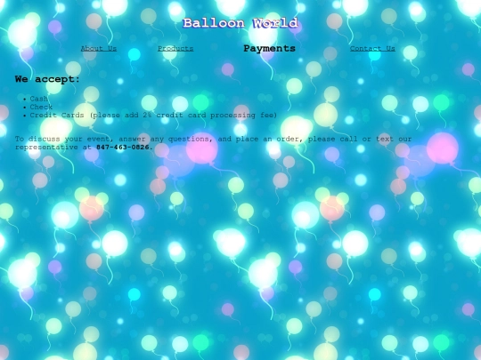balloon-world/payments screenshot