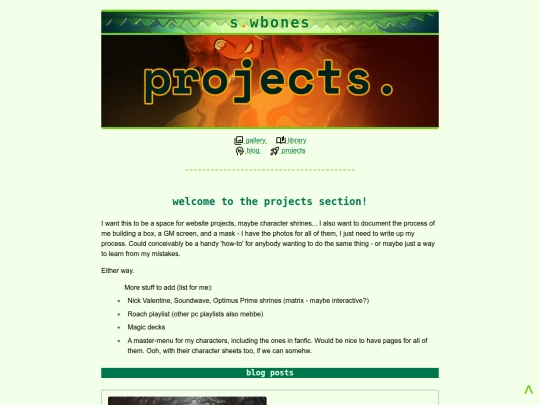 projects screenshot