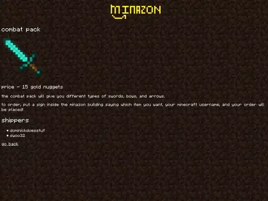 minecraftserver/minazon/combatpack screenshot