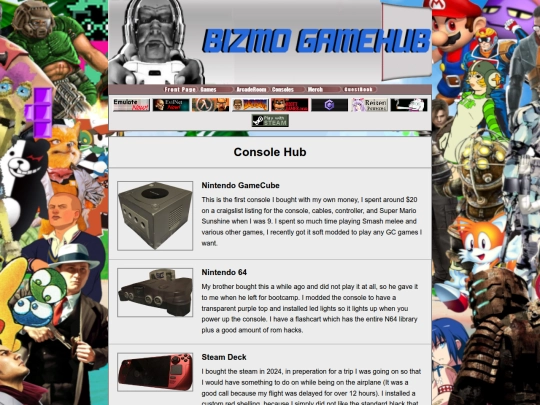 consoles screenshot