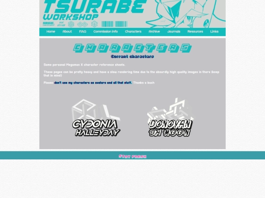 html/characters screenshot