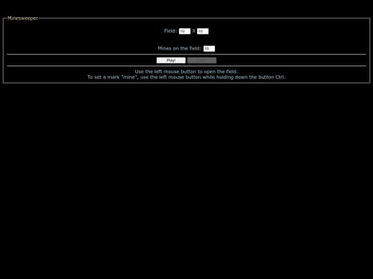 minesweeper screenshot