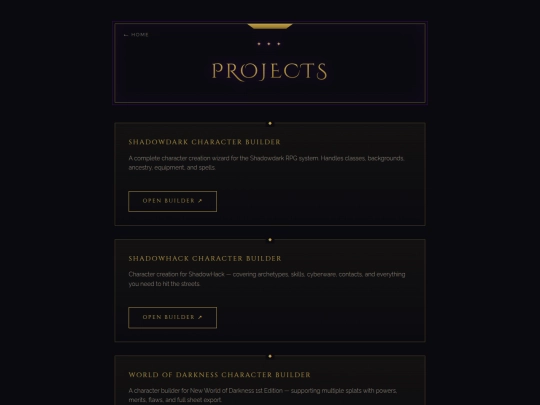 projects screenshot