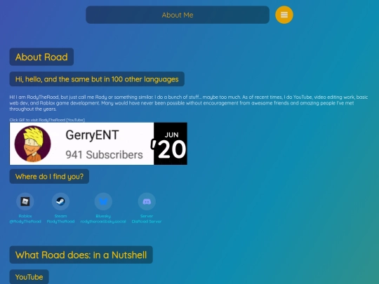 about-me screenshot