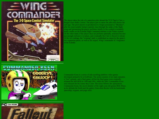 Games screenshot