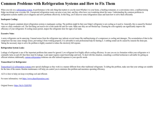 CommonProblemswithRefrigerationSystemsandHowtoFixThem screenshot