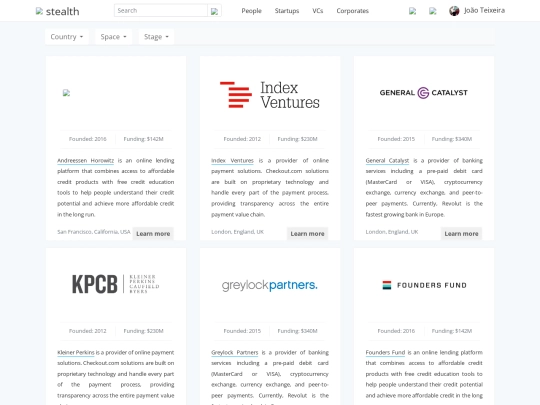 vcfunds screenshot