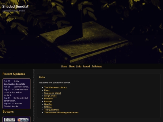 links screenshot