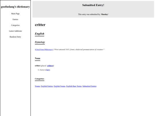 entries/critter screenshot