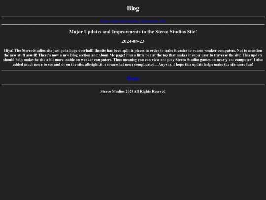 Blog screenshot