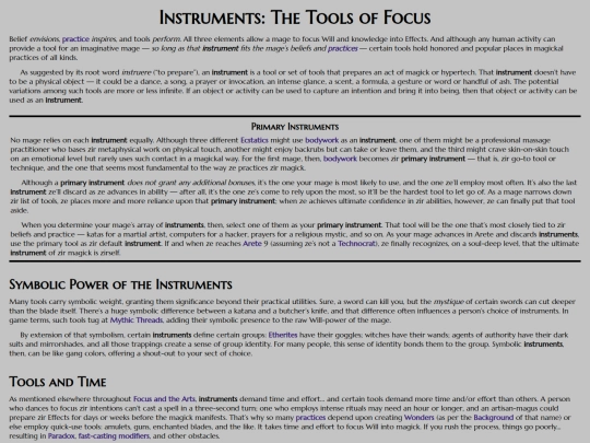 mta/book-of-magick/focus-and-arts/instruments screenshot
