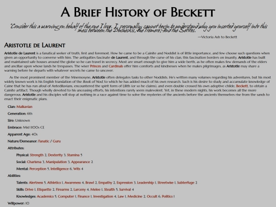 vtm/statblocks/kindred-of-note/brief-history-of-beckett screenshot