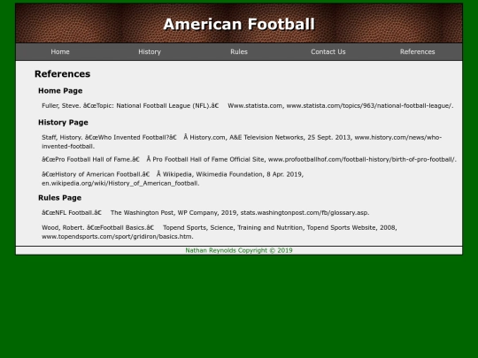 FootballReferences screenshot