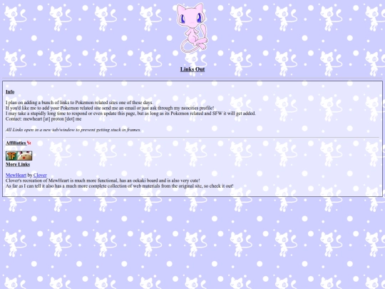 links screenshot