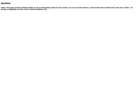 Manifest screenshot