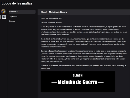 mafia/archive/bleach/info screenshot