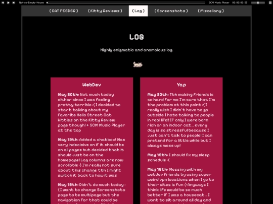 log screenshot