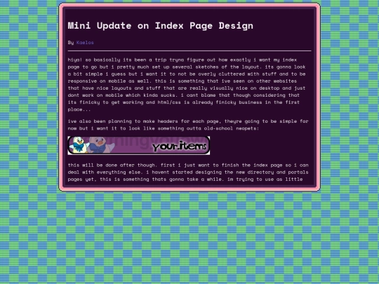 blog/2025/02-21-2025 Mini Update on Index Page Design screenshot