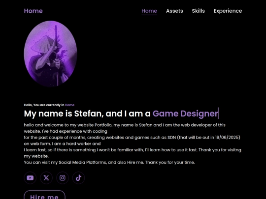 website assignment screenshot