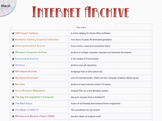 links/archive screenshot
