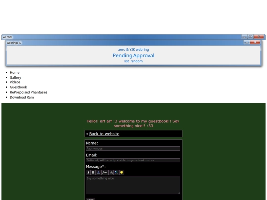 guestbook screenshot