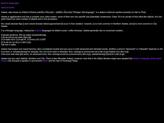 languages/xalese screenshot
