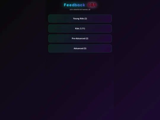 feedback screenshot