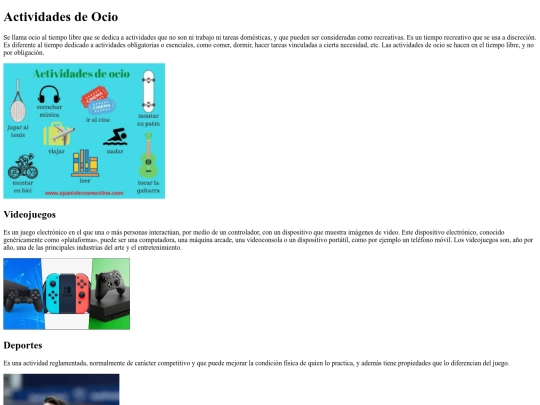 PrimerProjecto/actividadesdeocio screenshot