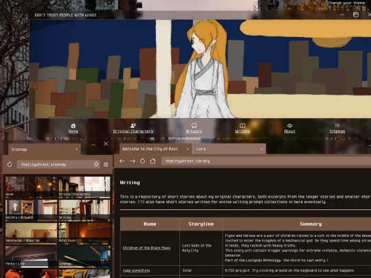 writing screenshot
