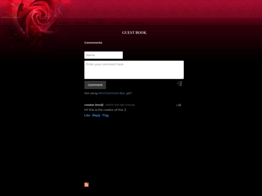guestbook screenshot