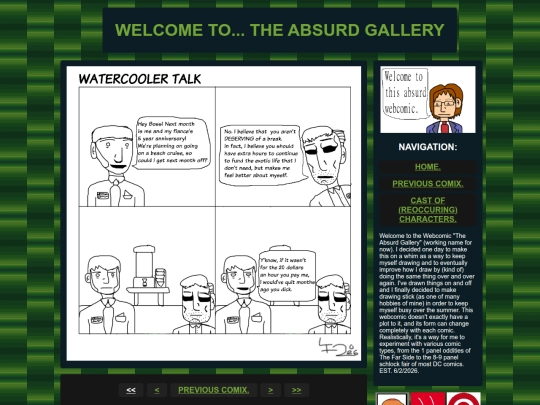 webcomic/001 screenshot