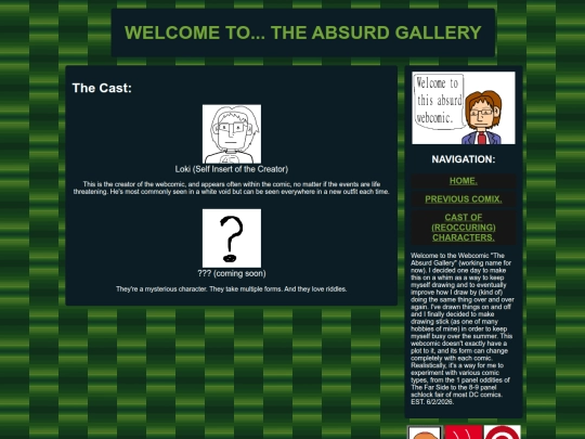 webcomic/cast screenshot