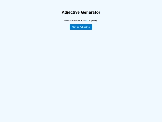 adjective-gen screenshot