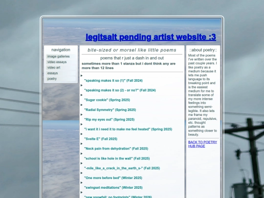 poems/bitesizedbits screenshot