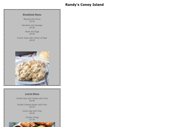 reasturantmenu screenshot