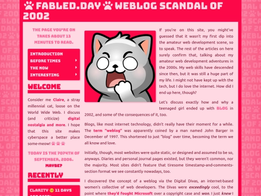 before/2000s/bloggery screenshot