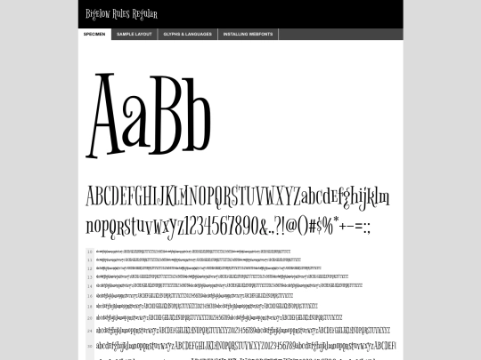 fonts/bigelowrules-regular-demo screenshot