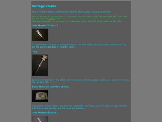 vintage_items screenshot