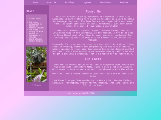 aboutMe screenshot