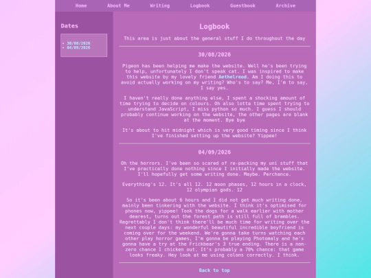 log screenshot