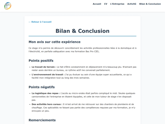 Bilan screenshot