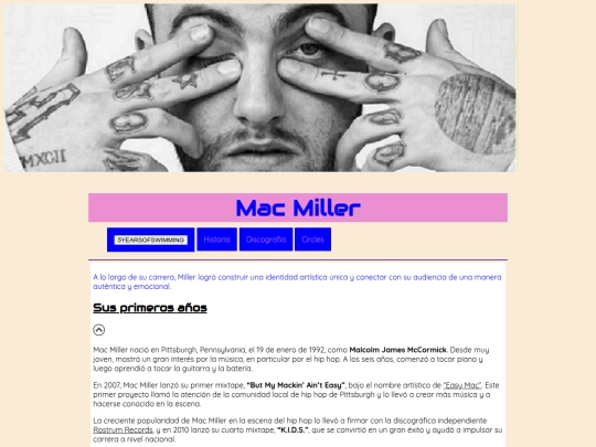 tp1 landing page/miller screenshot
