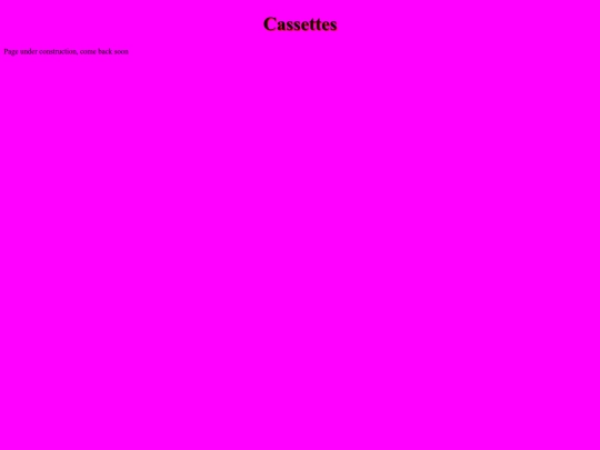 music/cassettes screenshot