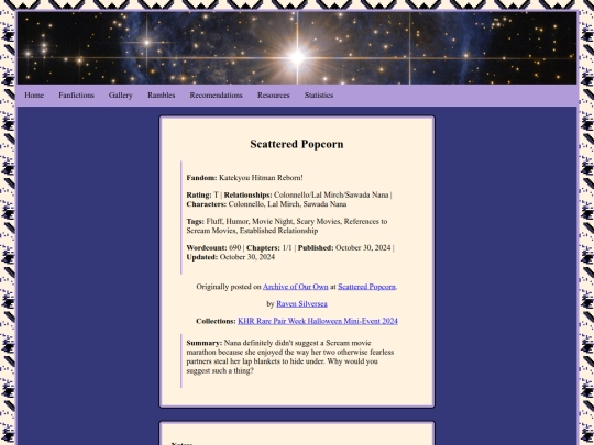 Fics/Scattered_Popcorn screenshot