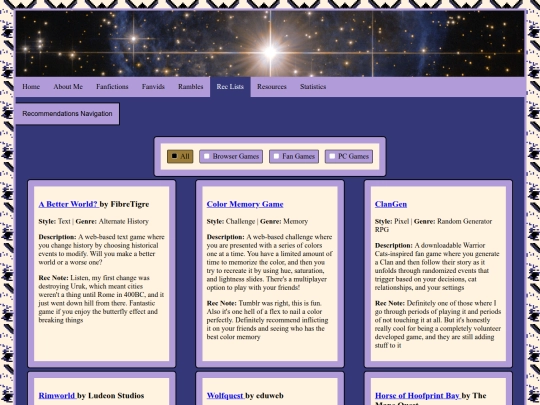 Recs/Games screenshot