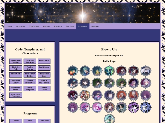 Resources screenshot