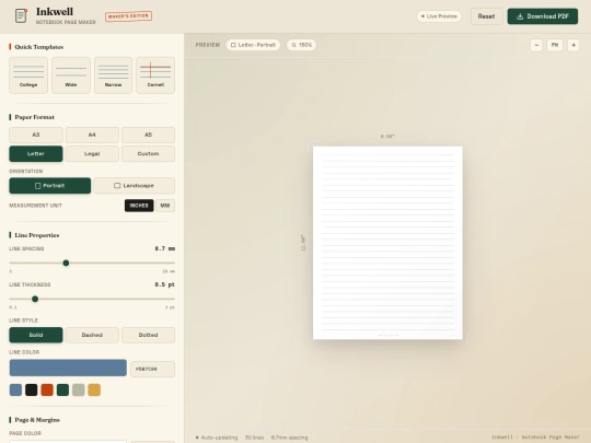Inkwell_Notebook_Page_Maker screenshot