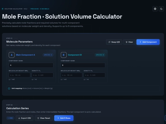 Mole_Fraction_Calculator_v3 screenshot