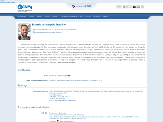 ricardo_dagnino_cvlattes screenshot